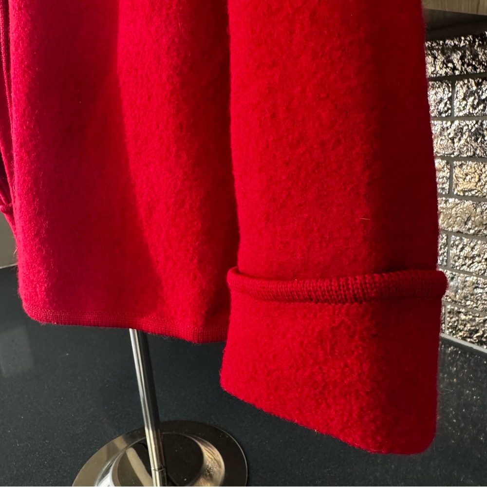 Vintage Red Wool Button-Up Jacket - image 5